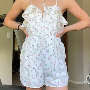 White floral romper